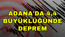 Adana'da 4,4 büyüklüğünde deprem - haberi