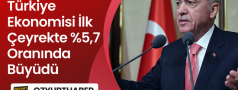 Erdoğan Türkiye Ekonomisi İlk Çeyrekte Yüzde 5,7 Oranında Büyüdü