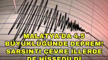Malatya'da 4.5 büyüklüğünde deprem! Sarsıntı çevre illerde de hissedildi - haberi