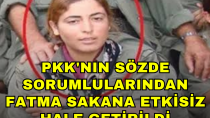 PKK'nın sözde sorumlularından Fatma Sakana etkisiz hale getirildi - haberi
