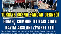 Türkiye Bosna Sancak Derneği Gömeç cumhur ittifakı adayı Kazım Arslanı ziyaret etti! - haberi